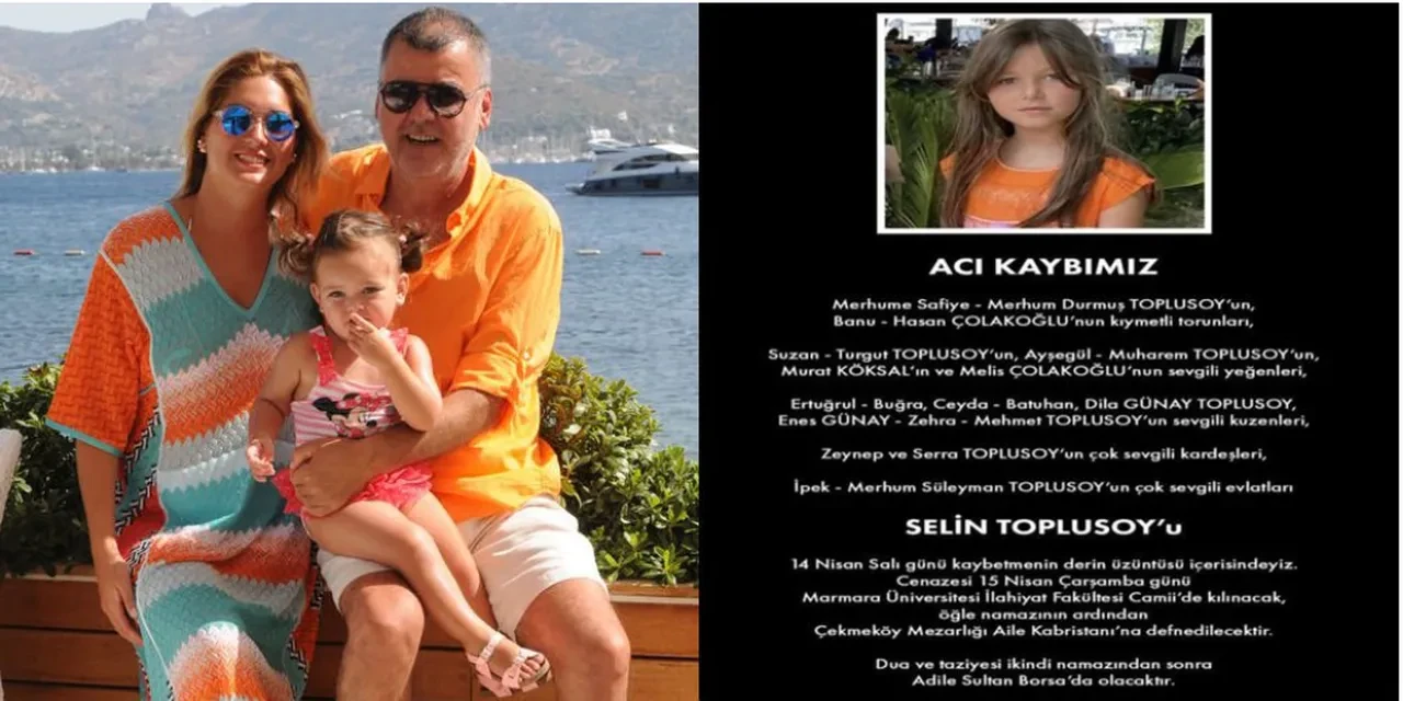 Merhum Süleyman Toplusoy'un 10 yaşındaki kızı Selin Toplusoy hayatını kaybetti! Eda Ece de üzüntüsü paylaştı 