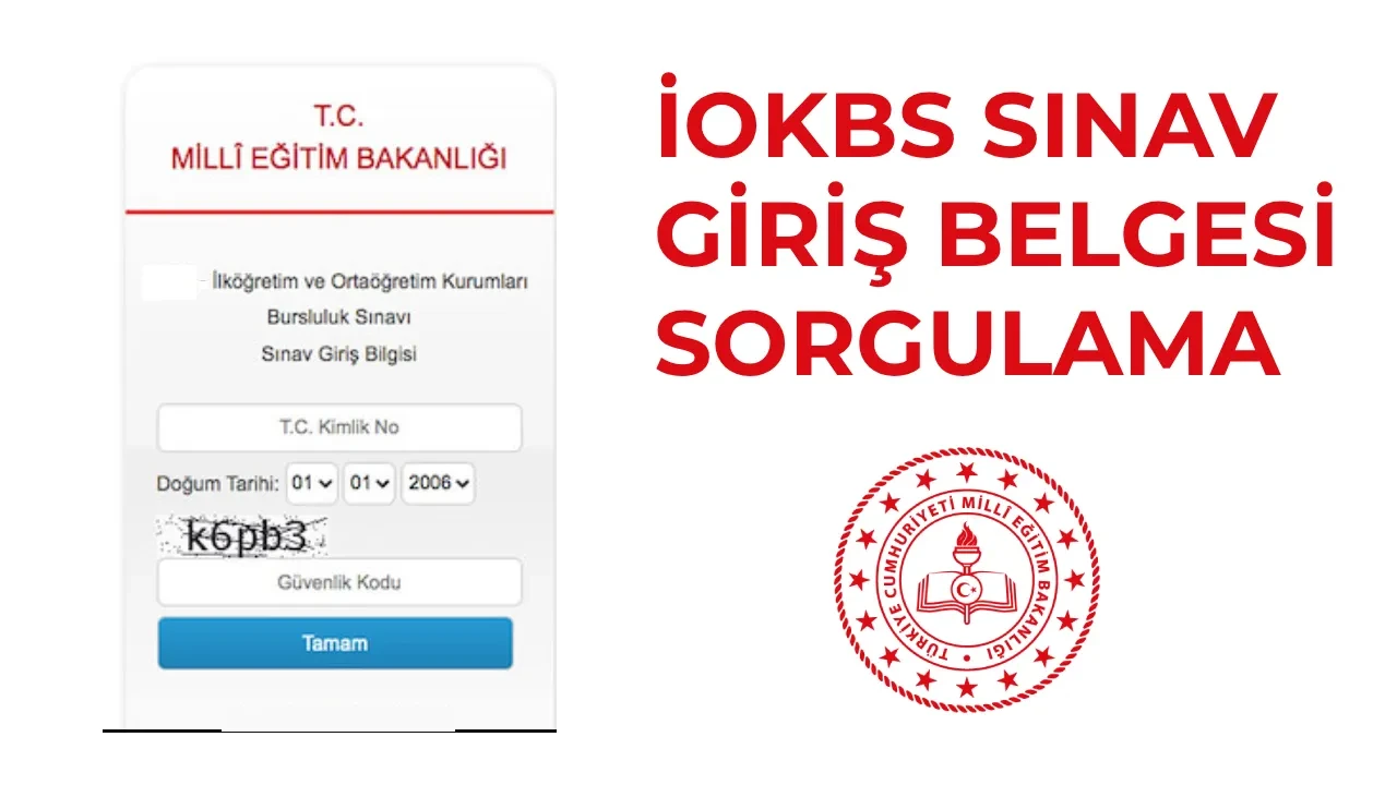 Bursluluk (İOKBS) sınav yerleri 2026 sorgulama ekranı! MEB İOKBS sınav giriş belgesi açıklandı mı?