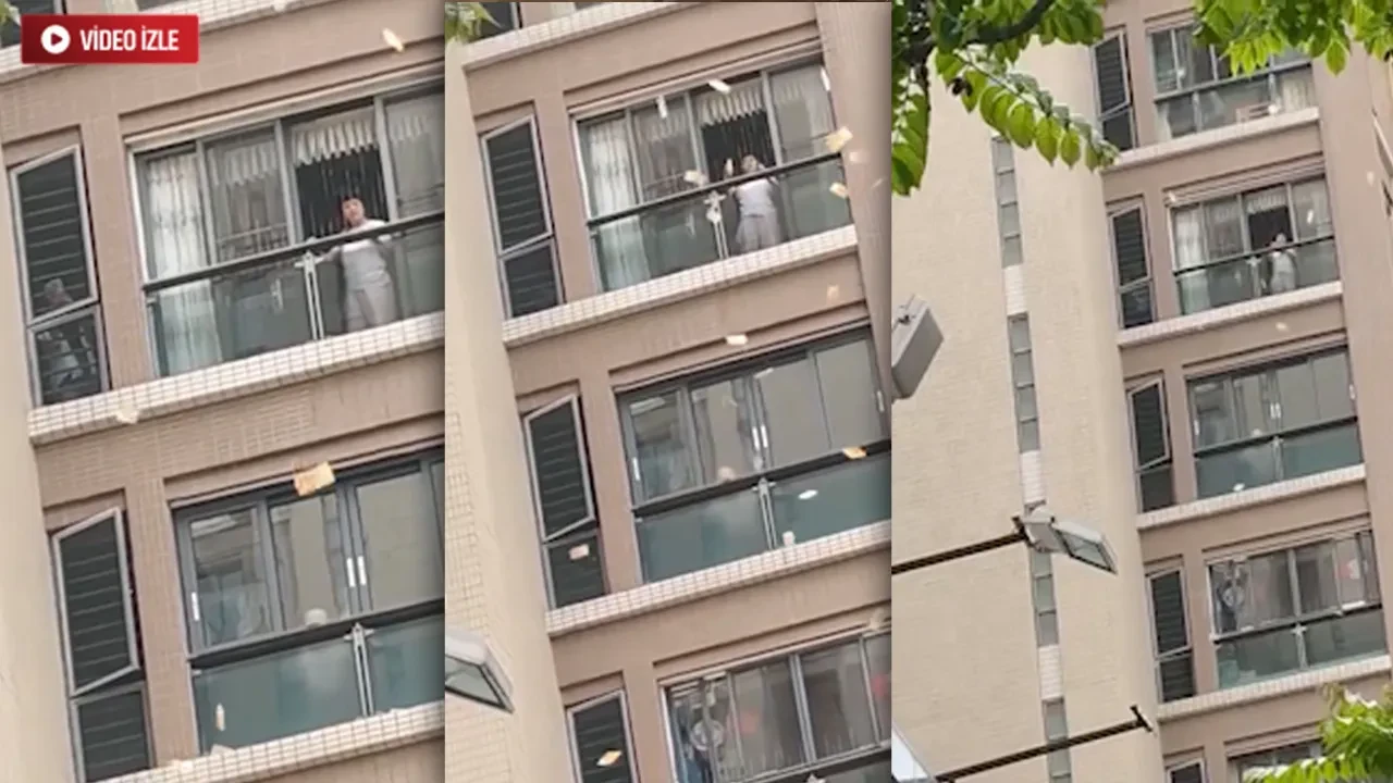 Gökten milyonlar yağdı! Yaşlı kadın paralarını balkonundan saçtı, izdiham oluştu