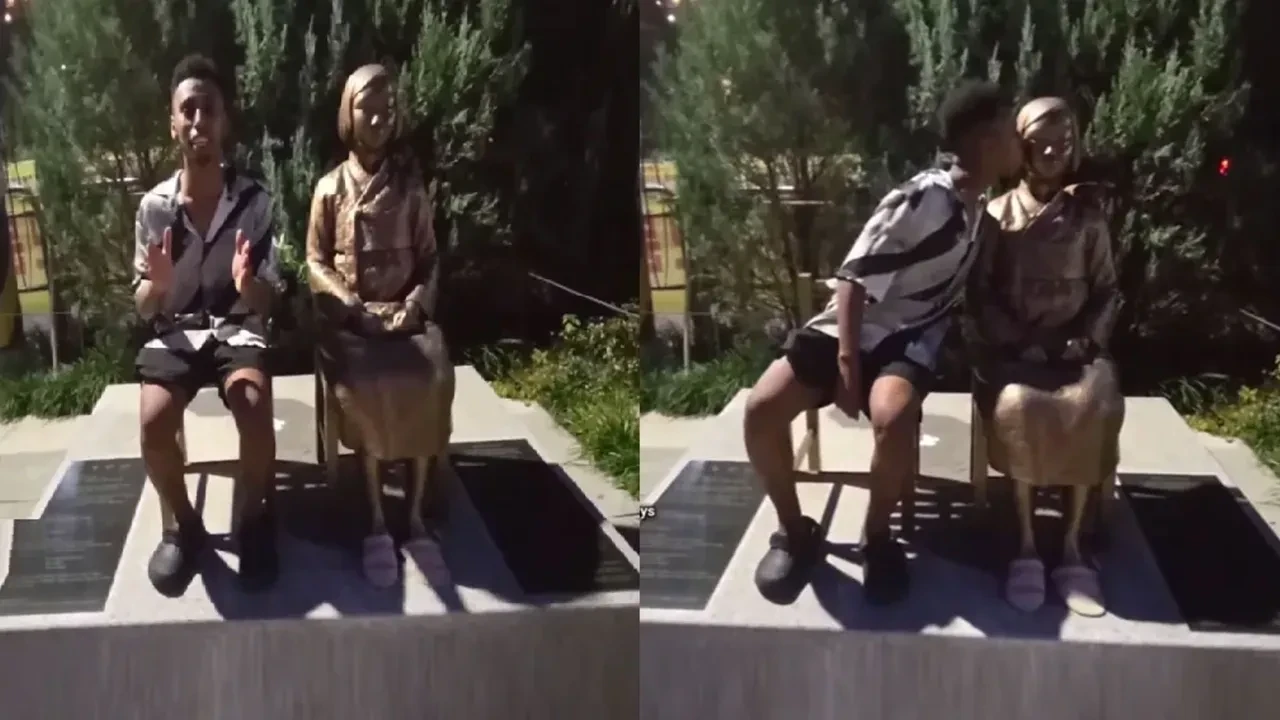 İstismar edilen kadınları simgeleyen Barış Heykeli'ni öpen ABD'li Youtuber Somali'ne hapis cezası