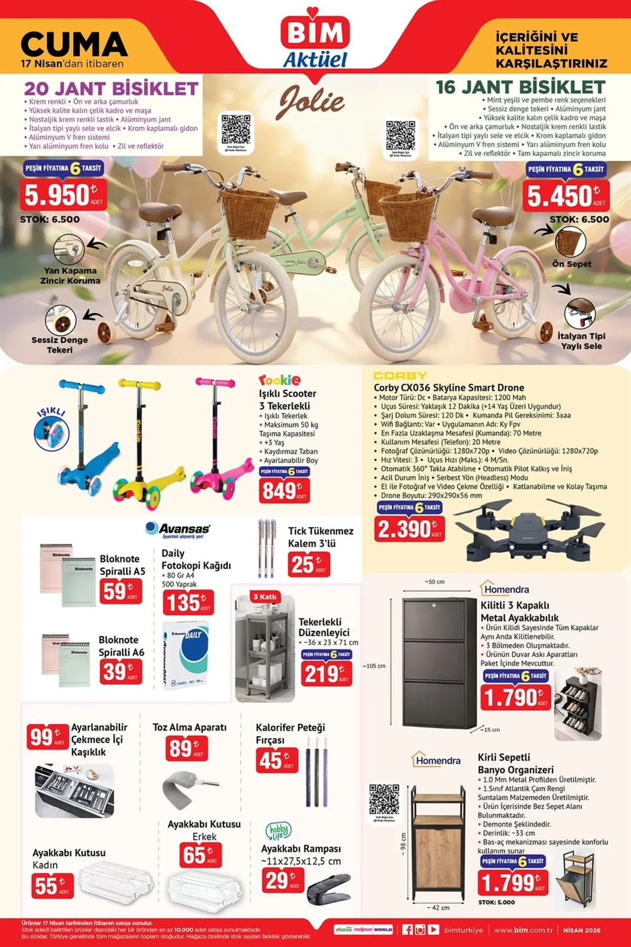 BİM 17-24 Nisan aktüel ürünler kataloğu 2026! Klima çeşitleri, çadır, kamp malzemeleri, termos, tencere geliyor