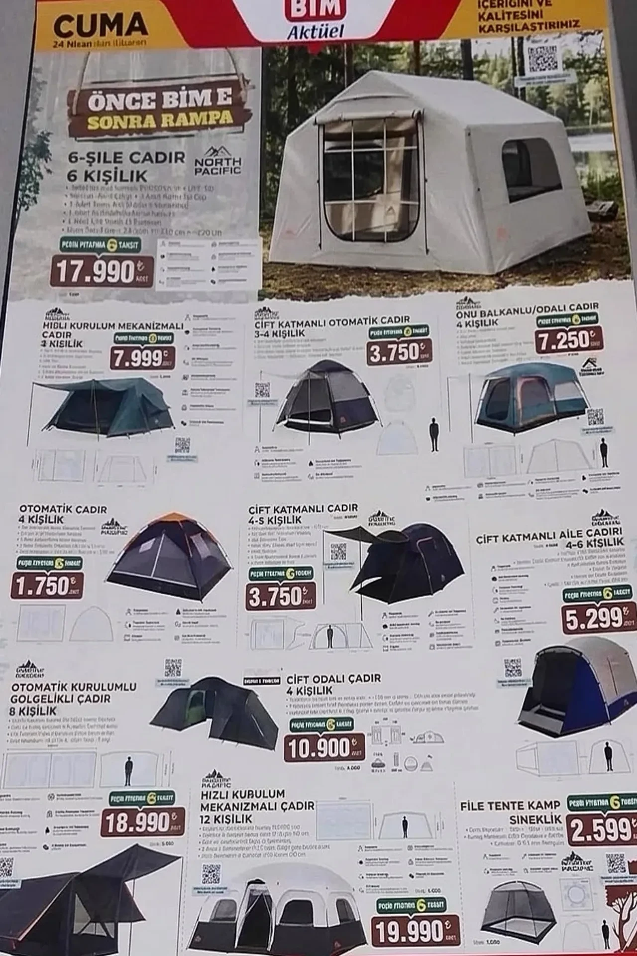 BİM 17-24 Nisan aktüel ürünler kataloğu 2026! Klima çeşitleri, çadır, kamp malzemeleri, termos, tencere geliyor