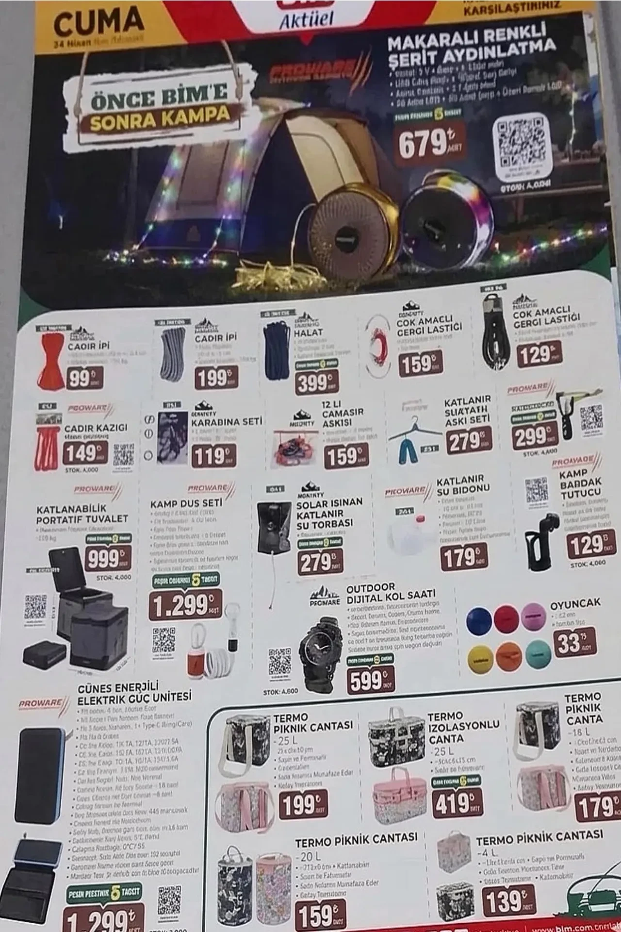 BİM 17-24 Nisan aktüel ürünler kataloğu 2026! Klima çeşitleri, çadır, kamp malzemeleri, termos, tencere geliyor