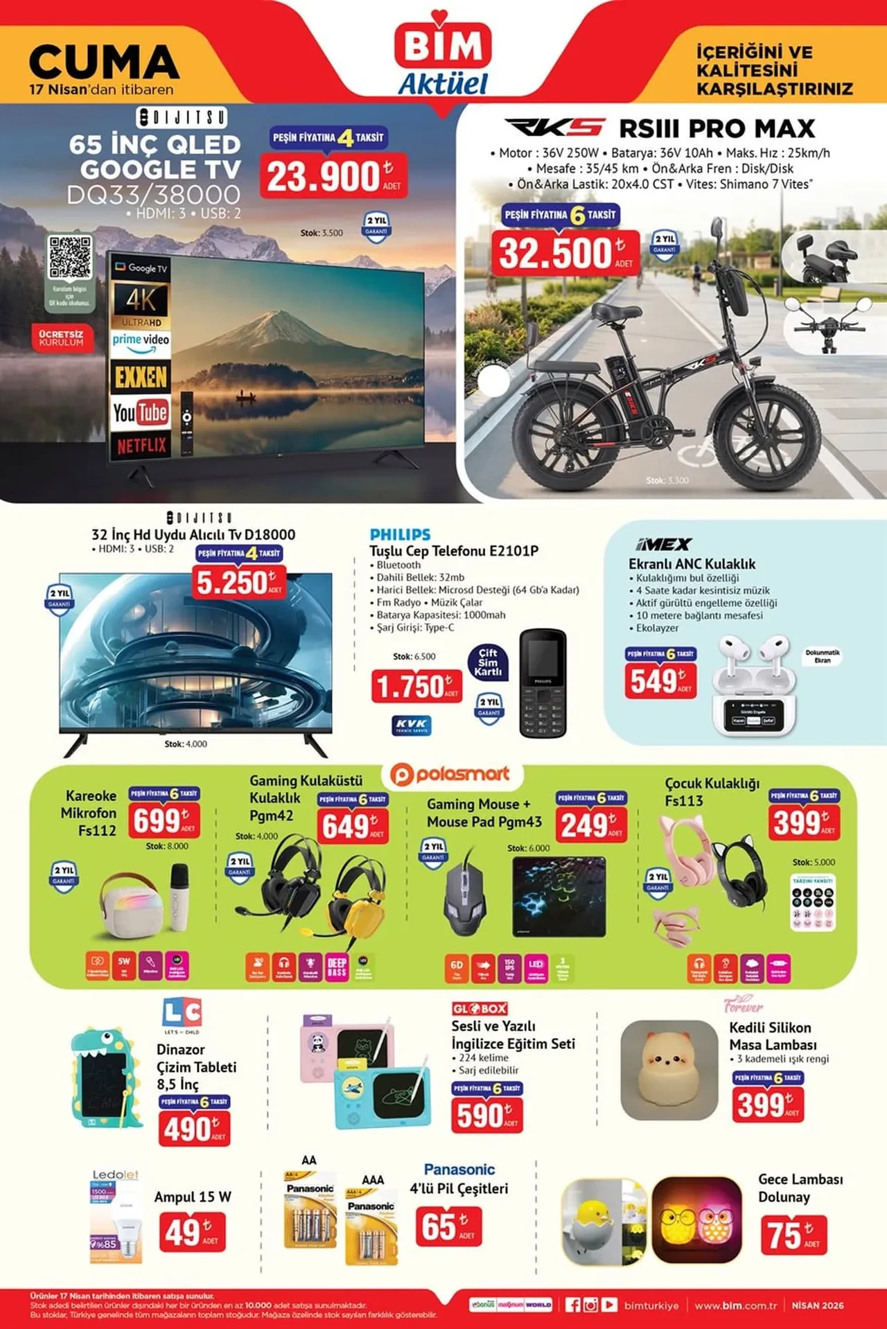 BİM 17-24 Nisan aktüel ürünler kataloğu 2026! Klima çeşitleri, çadır, kamp malzemeleri, termos, tencere geliyor