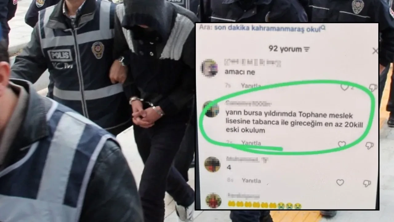 Bursa’da okul saldırısı paylaşımlarına operasyon: Silahlar ele geçirildi