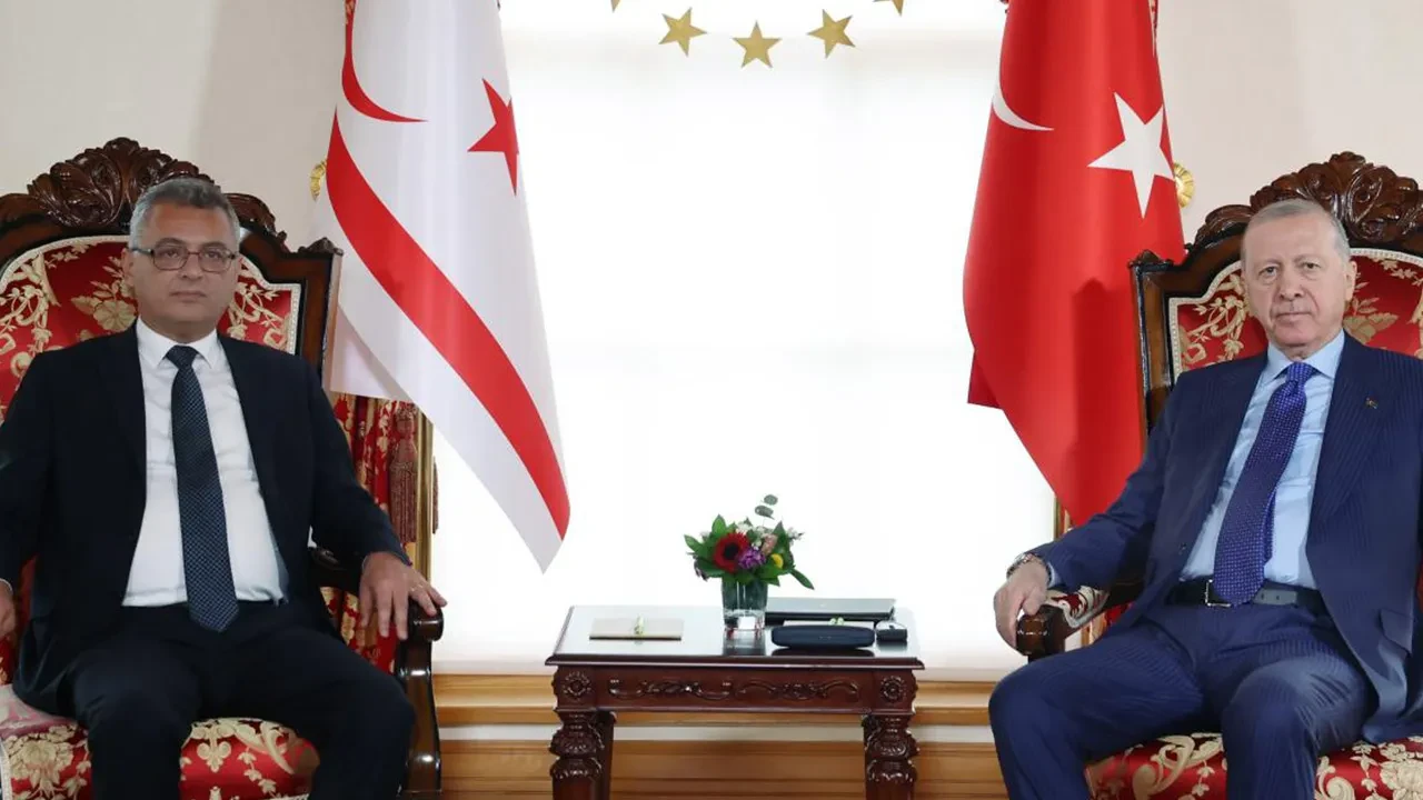 Cumhurbaşkanı Erdoğan, KKTC Cumhurbaşkanı ile görüştü