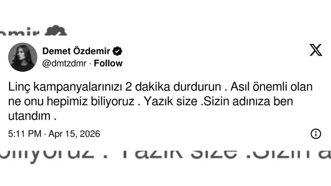 Demet Özdemir X paylaşımı