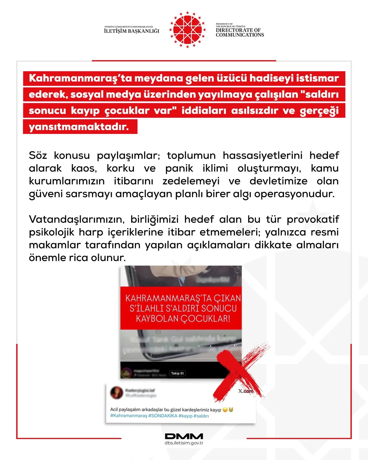 Kahramanmaraş'taki okul saldırısında 'kayıp çocuklar' iddiasına yalanlama