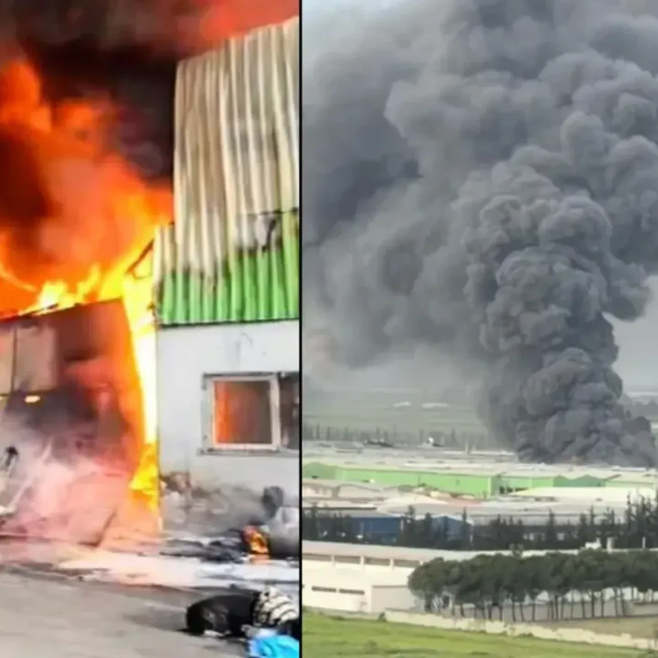 Adana'da geri dönüşüm fabrikasında yangın! Kara dumanlar gökyüzünü kapladı