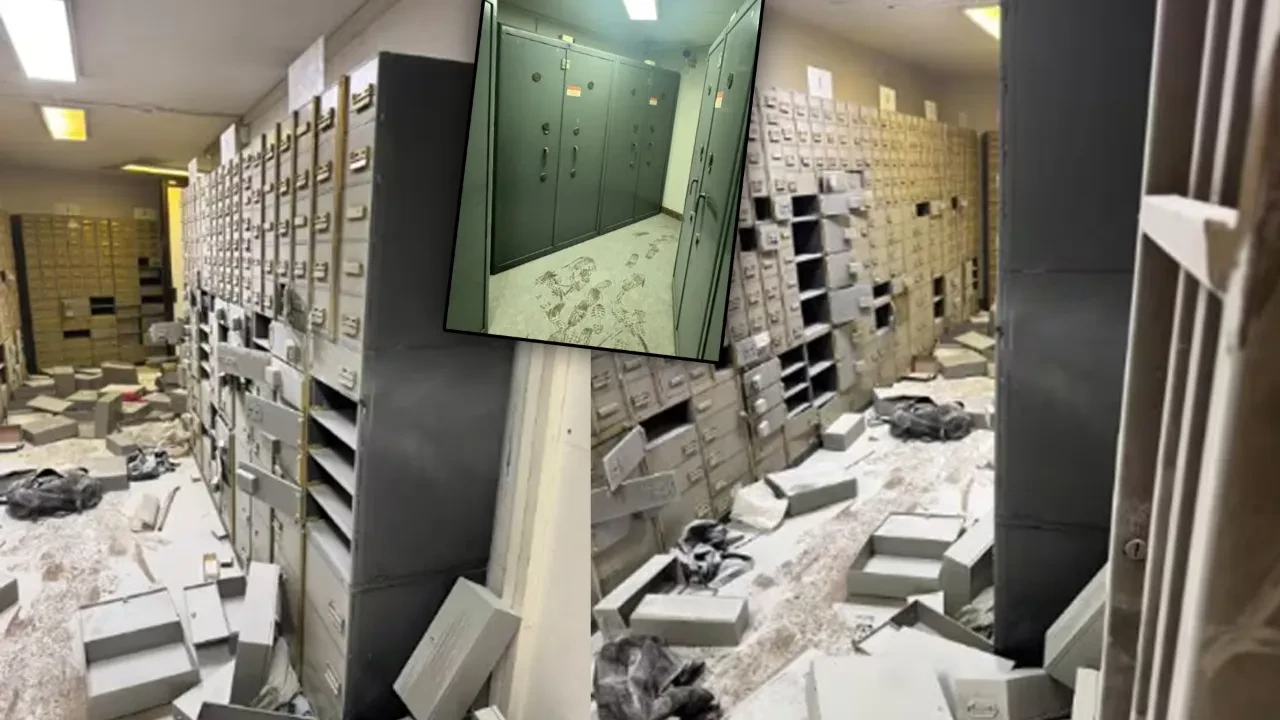 Banka zeminindeki delikten kaçtılar! Film gibi banka soygunu