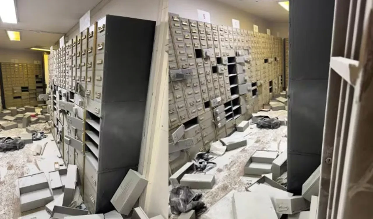 Banka zeminindeki delikten kaçtılar! Film gibi banka soygunu