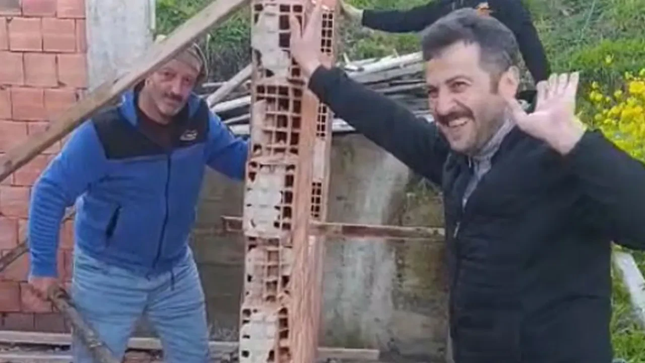 Karadeniz usulü çözüm! Duvarı yıkmadan yerini böyle değiştirdiler