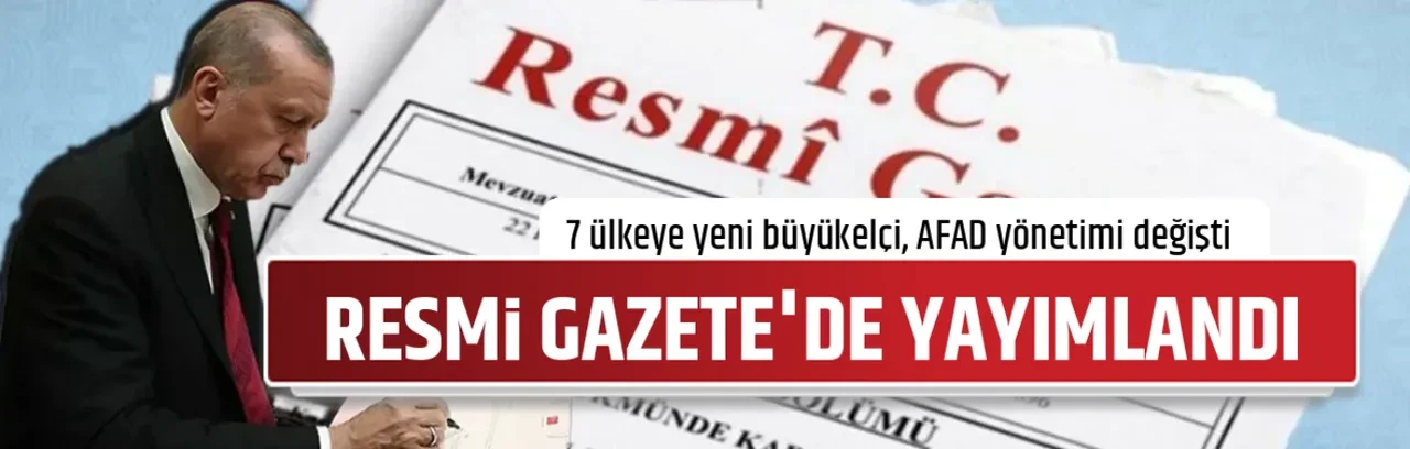 RESMİ GAZETE'DE YAYIMLANDI