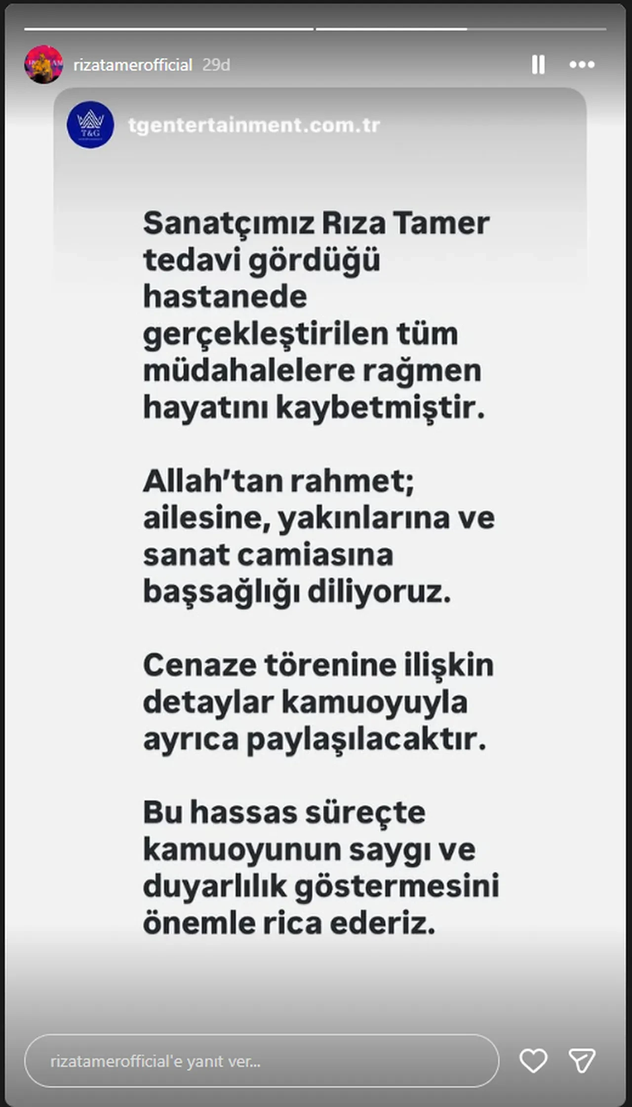 Rıza Tamer'in ölümü şüpheli bulundu 