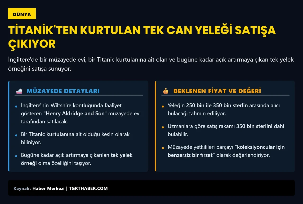 Titanic faciasında bir kişinin hayatını kurtardı! 114 yıllık can yeleğinin fiyatı dudak uçuklattı 