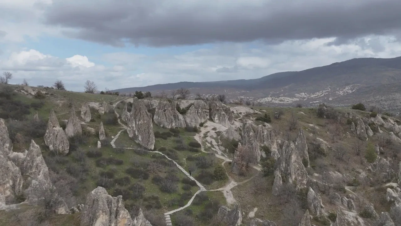 Ankara'da mest eden görüntüler! Adeta Kapadokya'yı andırıyor