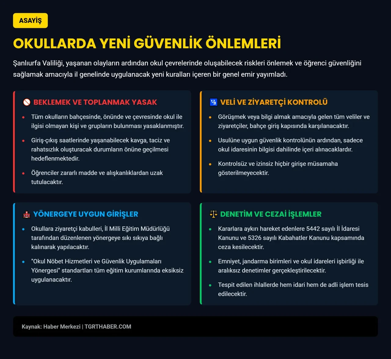 Okul saldırılarının ardından yeni tedbirler devrede: Valilik yasakları açıkladı