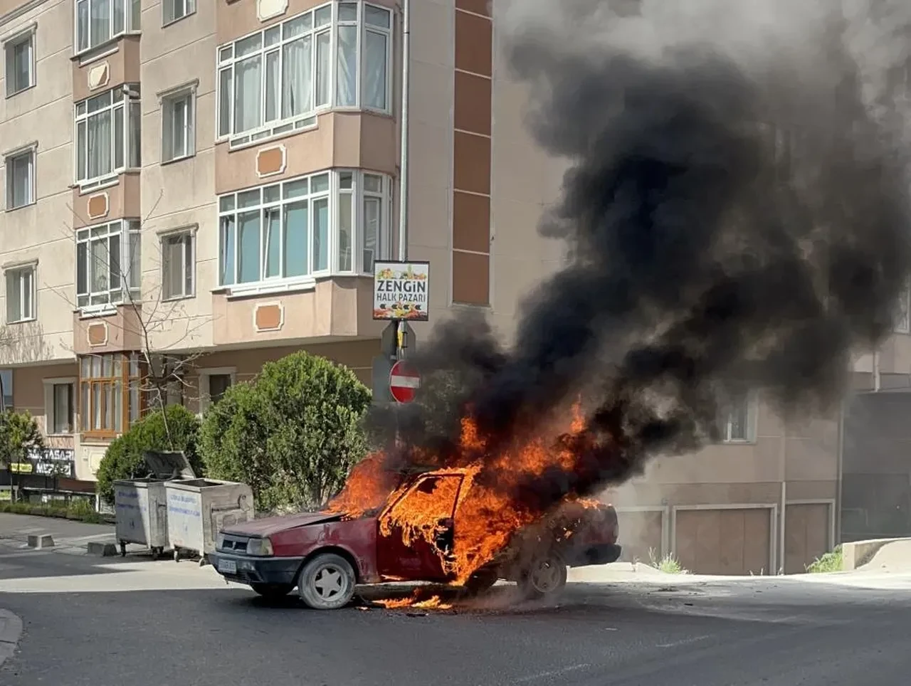 Tekirdağ’da korku dolu anlar: LPG'li otomobil alev topuna döndü