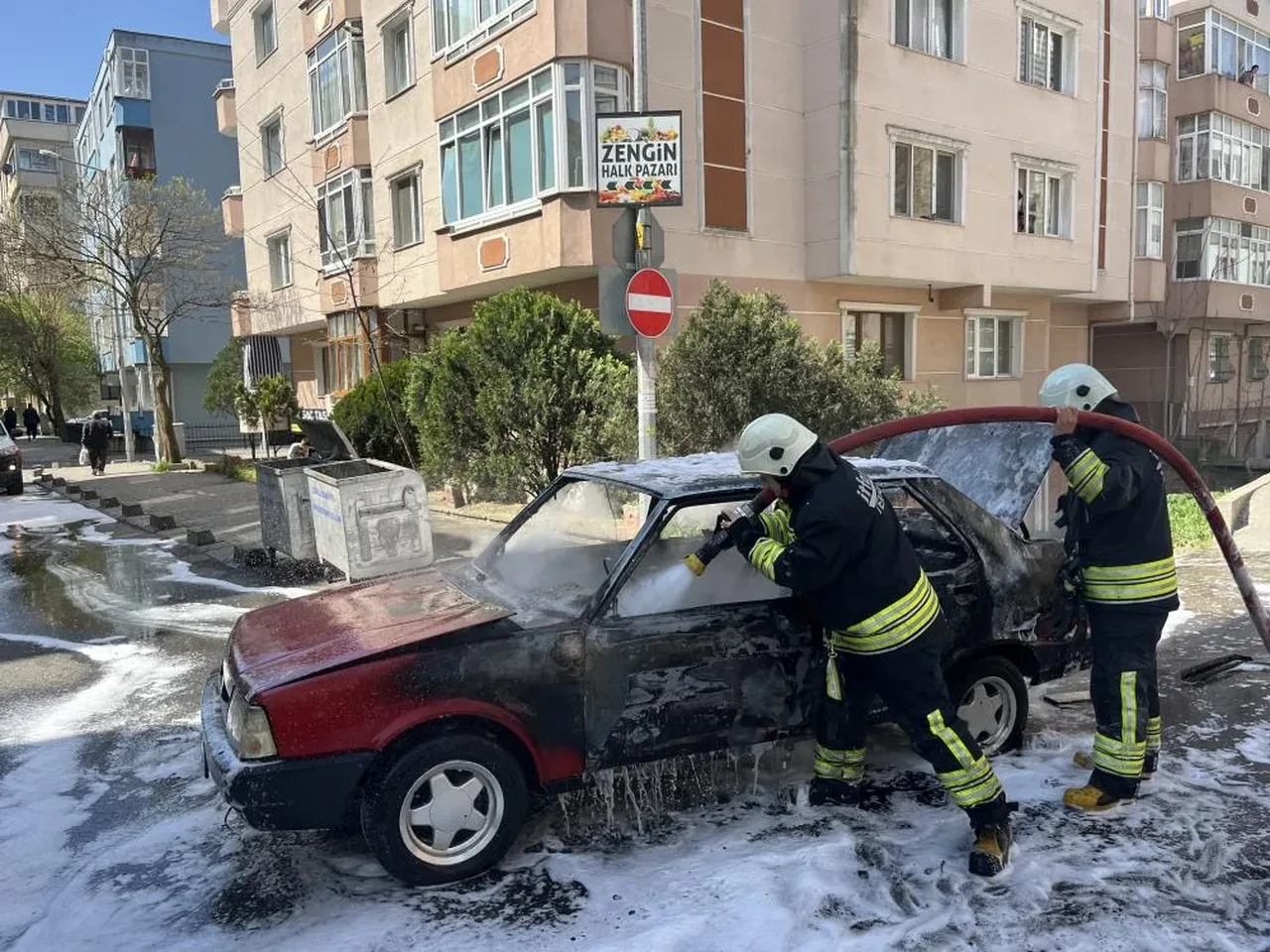 Tekirdağ’da korku dolu anlar: LPG'li otomobil alev topuna döndü