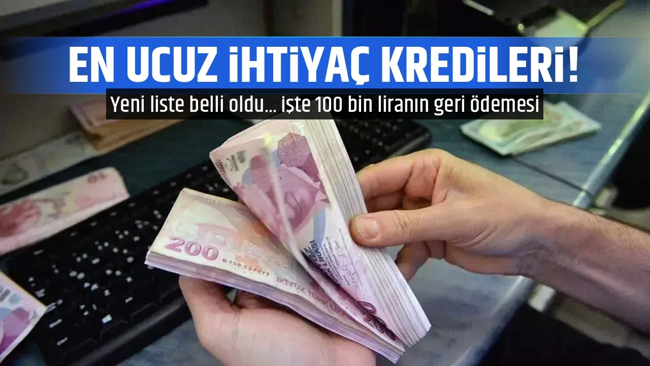 EN UCUZ İHTİYAÇ KREDİLERİ!