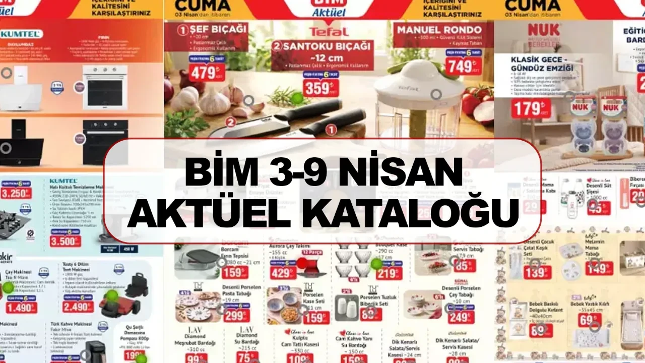 BİM 3-9 Nisan aktüel kataloğu listesi! BİM indirimli gelecek ürünler hangileri?