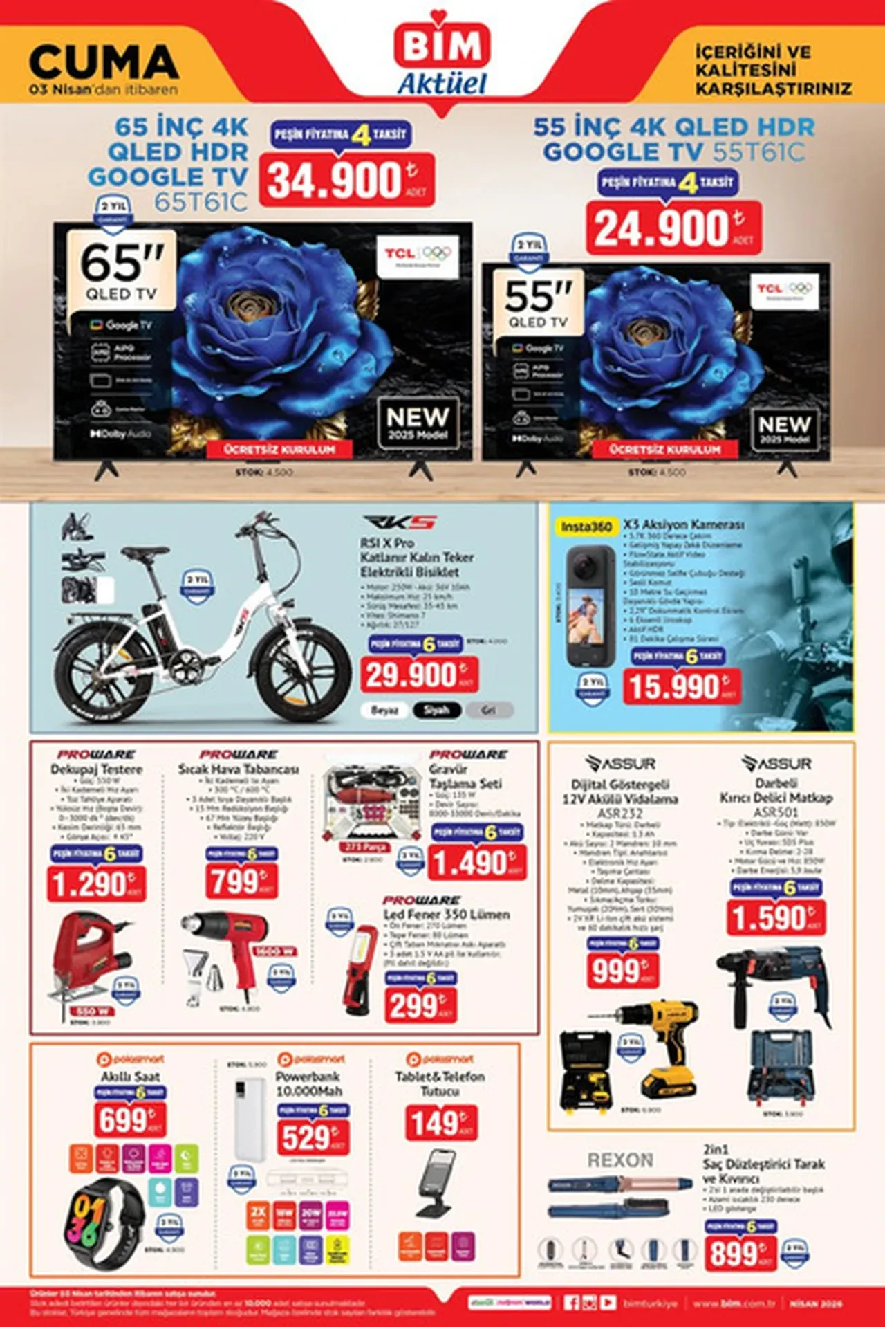 BİM 3-9 Nisan aktüel kataloğu listesi! BİM indirimli gelecek ürünler hangileri?