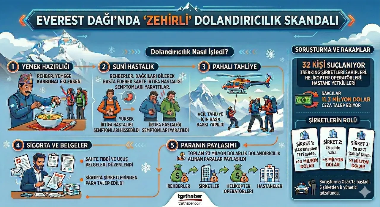 Everest Dağı'nda 'zehirli' dolandırıcılık: Sigorta parası için dağcıların yemeklerine karbonat koydular