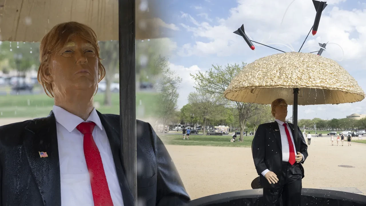 Trump'ın 'Altın Kubbe' önerisini bu heykelle ti'ye aldılar