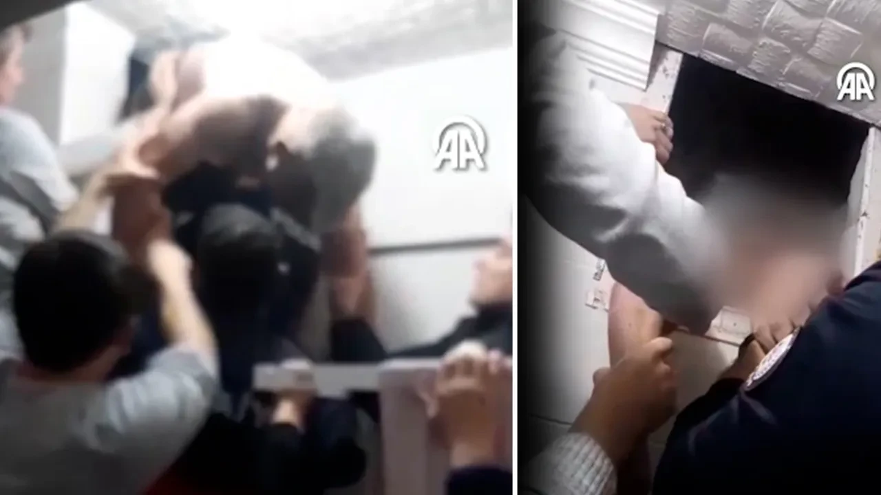 Yozgat'ta akıllara durgunluk veren saplantı! Kadın eve girince şoke oldu: Banyonun havalandırmasından zor çıkarıldı