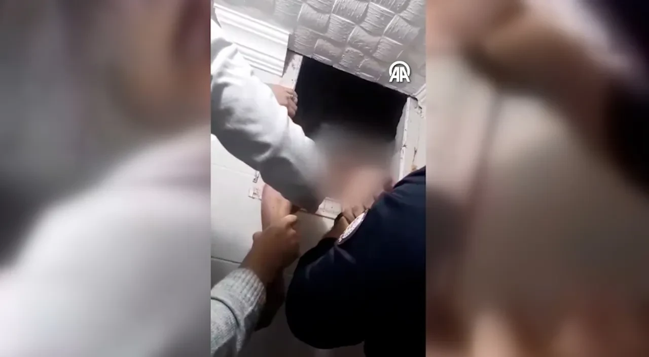 Yozgat'ta akıllara durgunluk veren saplantı! Kadın eve girince şoke oldu: Banyonun havalandırmasından zor çıkarıldı