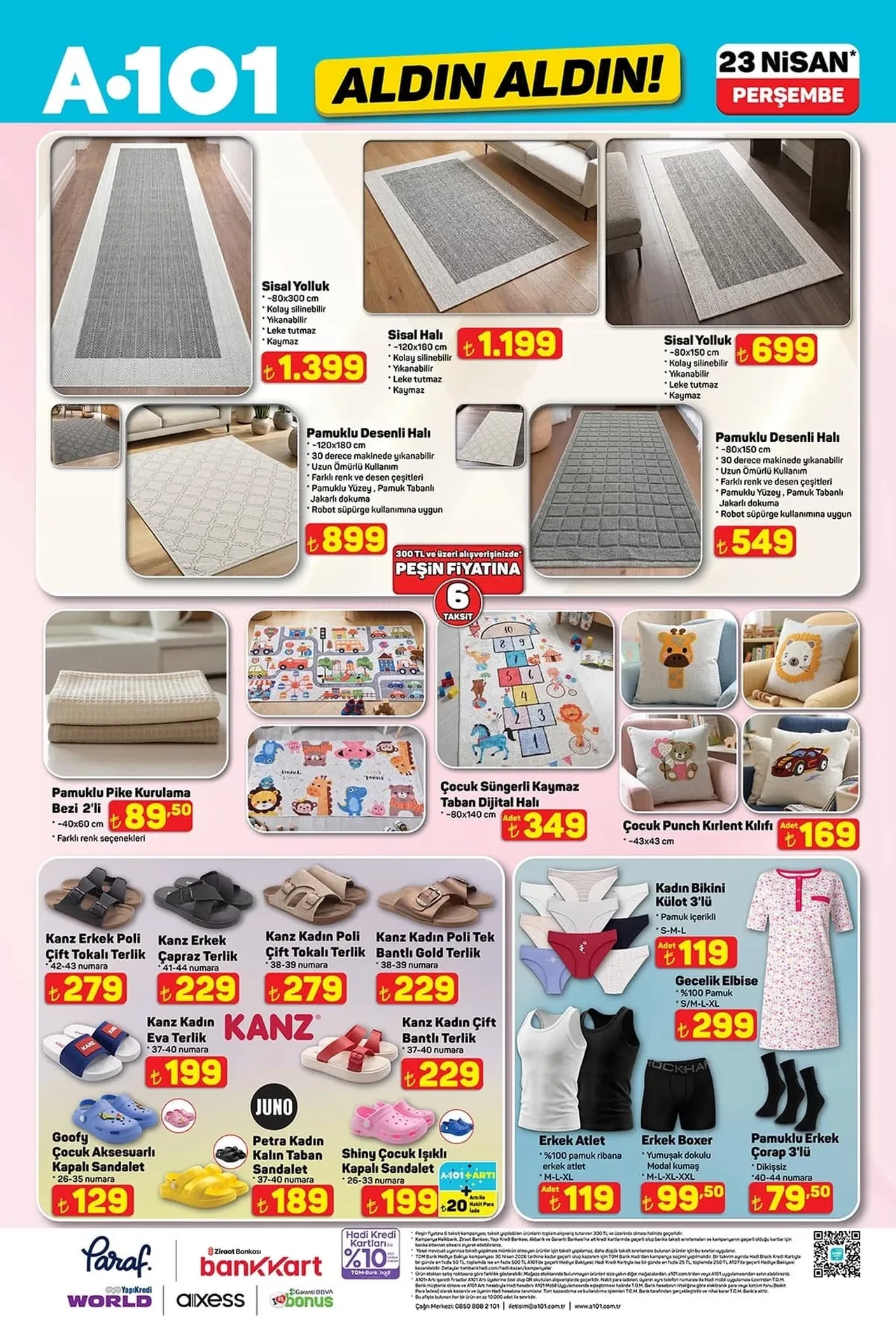 A101 23 - 30 Nisan aktüel ürünler kataloğu 2026! Kulaklık, gözleme sacı, dik ütü, spor ekipmanları, yolluk ve halı çeşitleri geliyor