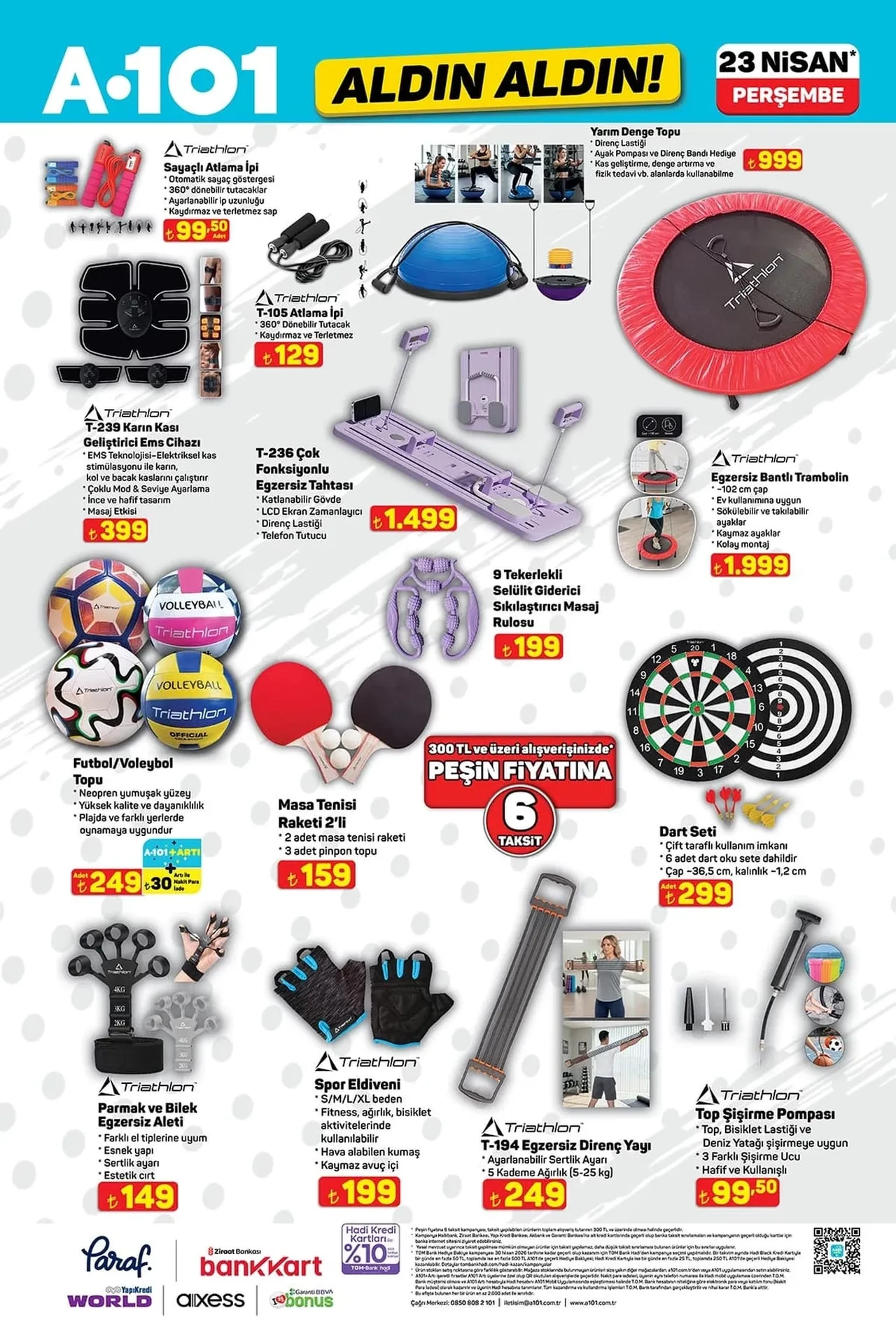 A101 23 - 30 Nisan aktüel ürünler kataloğu 2026! Kulaklık, gözleme sacı, dik ütü, spor ekipmanları, yolluk ve halı çeşitleri geliyor