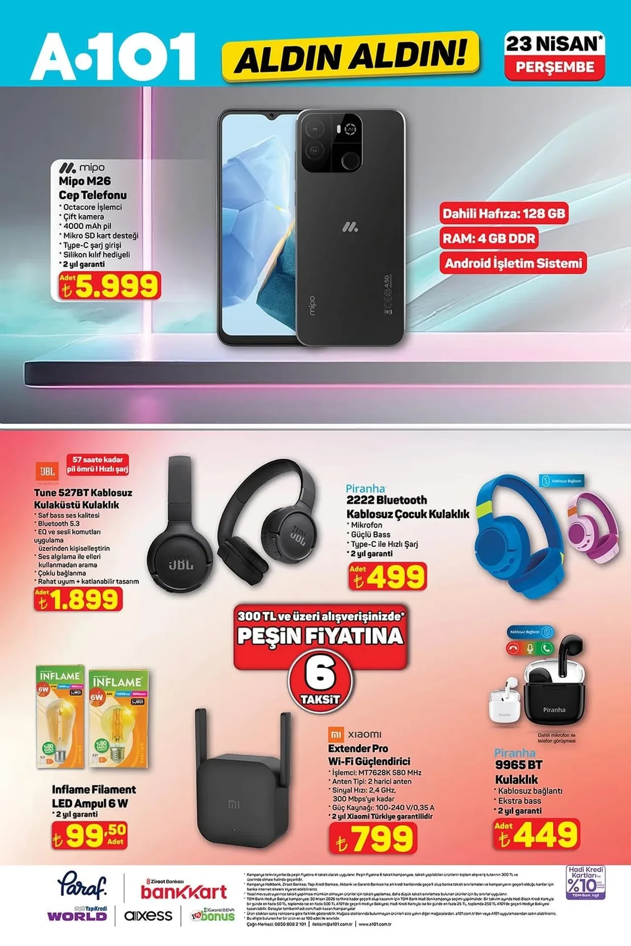 A101 23 - 30 Nisan aktüel ürünler kataloğu 2026! Kulaklık, gözleme sacı, dik ütü, spor ekipmanları, yolluk ve halı çeşitleri geliyor