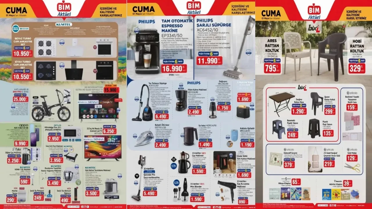 BİM 24 Nisan-1 Mayıs aktüel ürünler kataloğu 2026! Elektronik ev aletleri ve mutfak malzemelerinde büyük kampanya