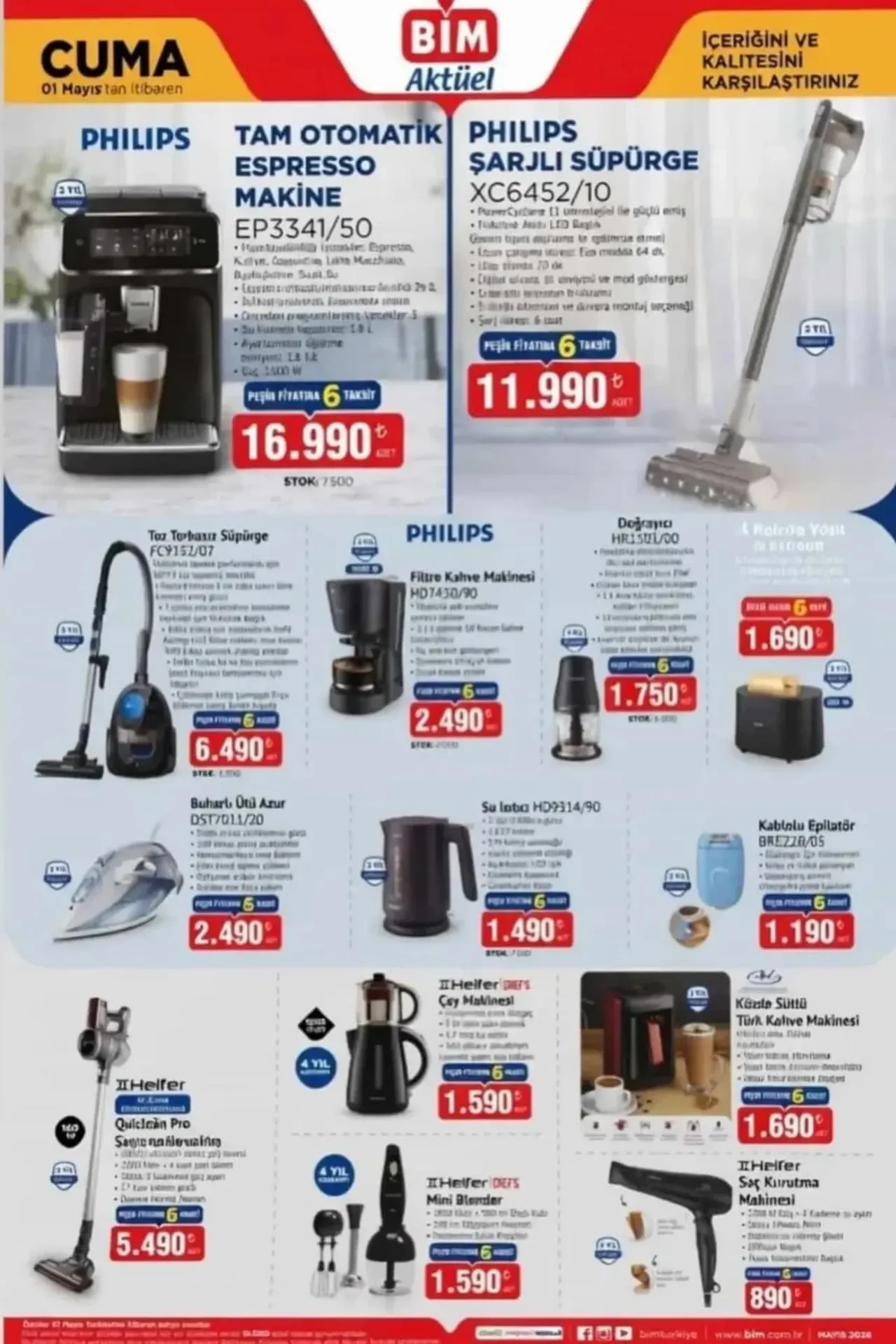 BİM 24 Nisan-1 Mayıs aktüel ürünler kataloğu 2026! Elektronik ev aletleri ve mutfak malzemelerinde büyük kampanya