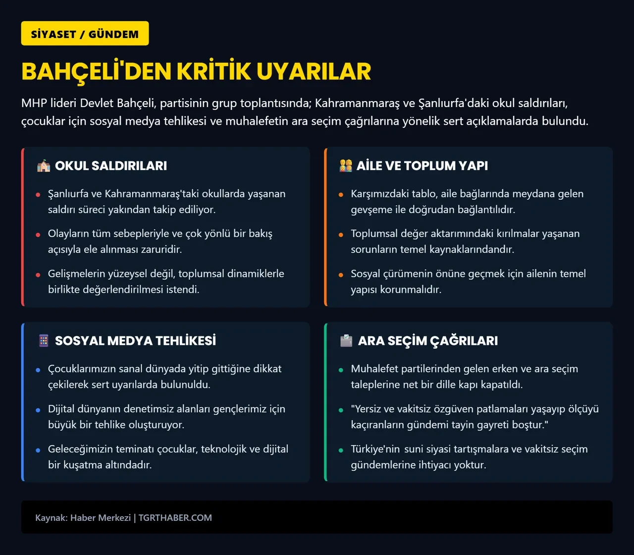 Devlet Bahçeli'den ailelere ve yetkililere kritik uyarı! "Evlatlarımız dijital kuşatma altında"
