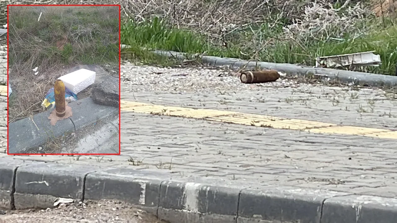Çöp poşetinden havan topu mermisi çıktı