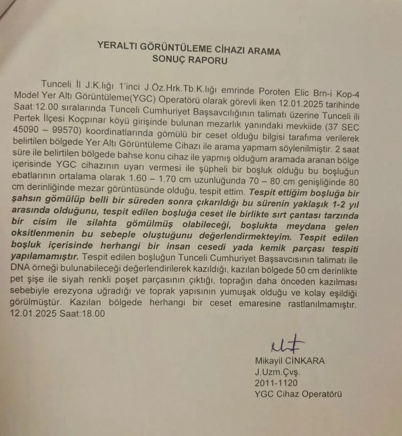 Gülistan Doku'nun ilk gömüldüğü iddiaya edilen yer havadan görüntülendi 