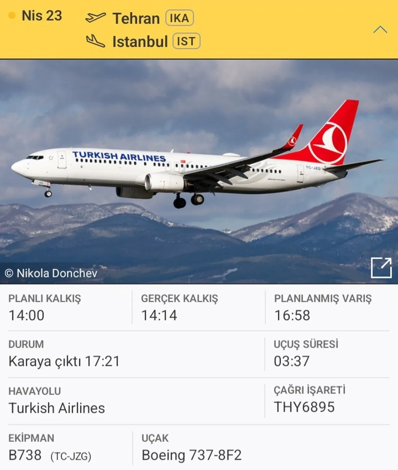 Tahran’da mahsur kalan THY uçağı yurda döndü!