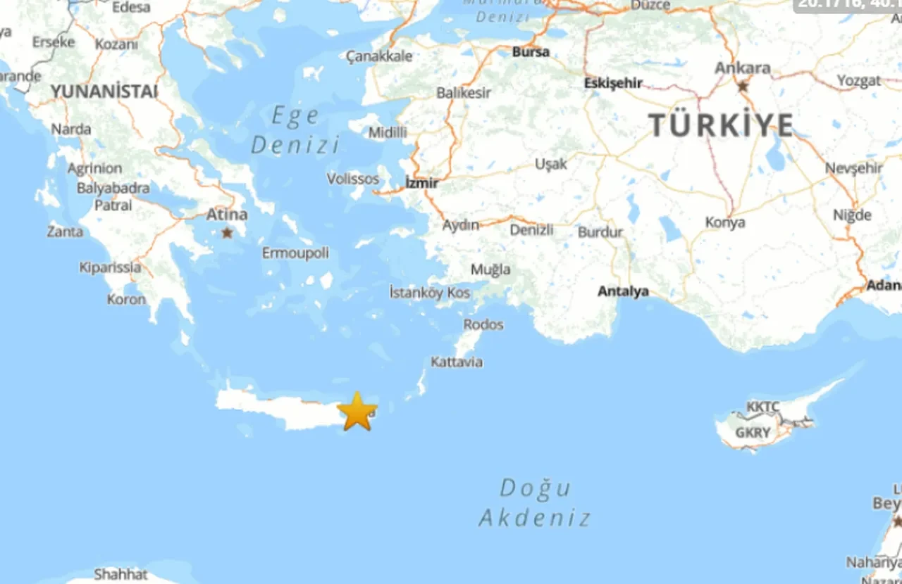 Girit Adası'nda 5,9 büyüklüğünde deprem