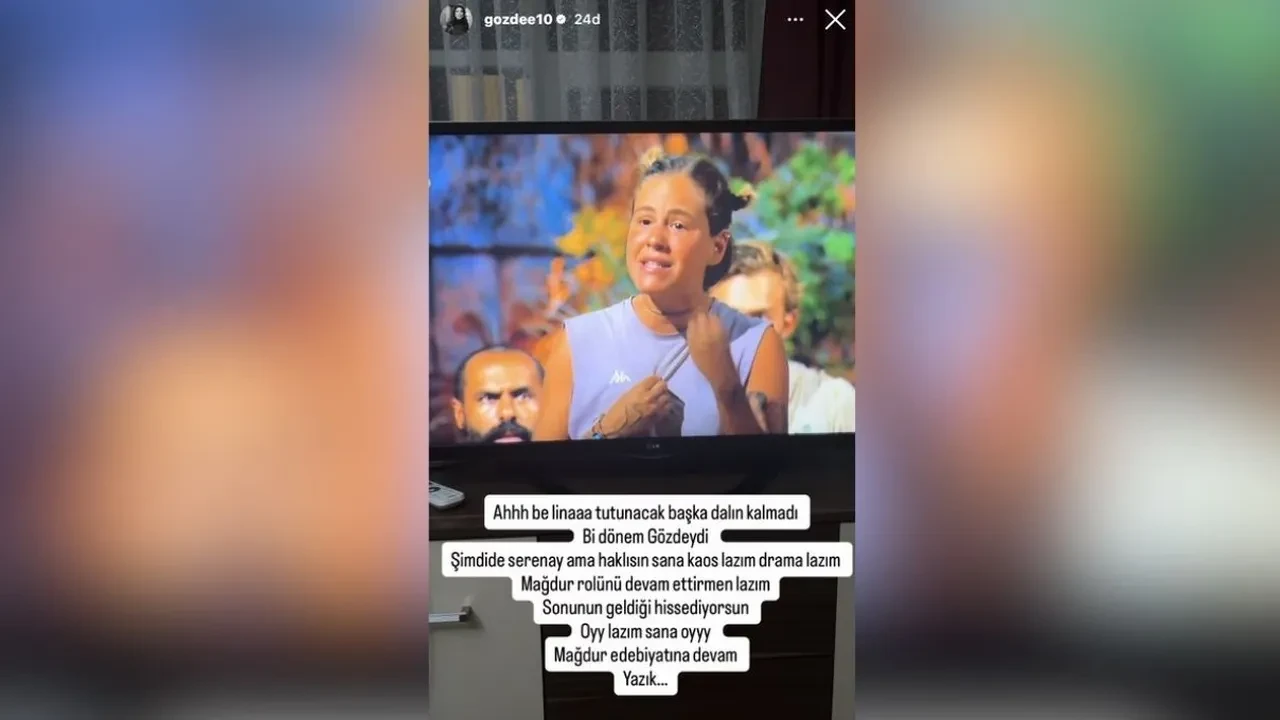 Lina ve Seren Ay olayına Gözde’den yorum! “ Tutunacak başka dalın kalmadı”