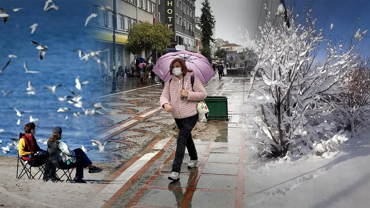 Meteoroloji birçok ili uyardı! Bir yanda yazdan kalma günler, bir yanda kış: Sağanak ve kar yağışı yolda 