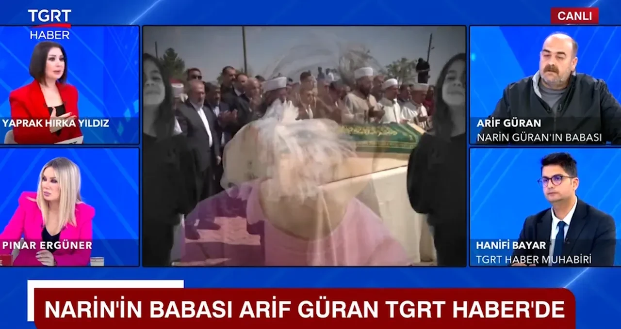 Narin Güran'ın babası Arif Güran TGRT Haber canlı yayınında konuştu! Nevzat Bahtiyar ile ilgili kan donduran ifade