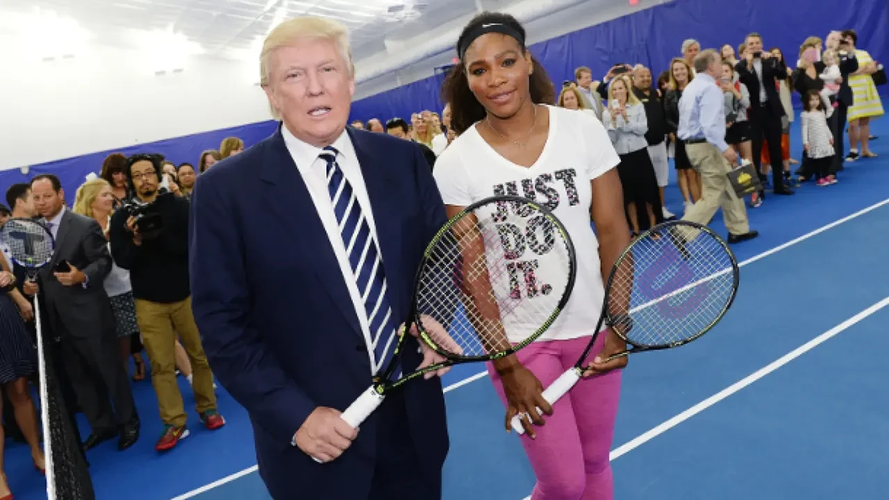 ABD lideri Trump, tenis efsanesi Serena Williams ile kortta 