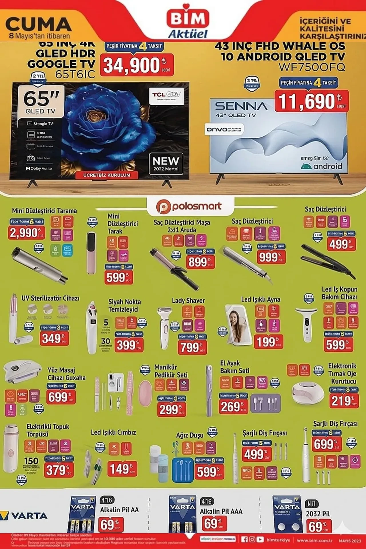 BİM 1-8 Mayıs Aktüel Ürünler Kataloğu 2026! Dondurucu, buzdolabı, ocak, süpürge, yer sofrası ve ayakkabılık geliyor