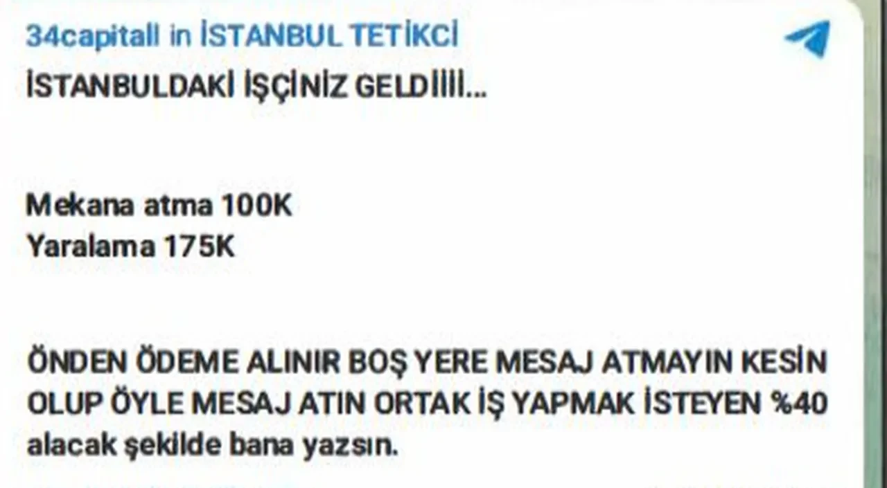 Telegram'da 'tetikçilik, infaz' ilanları! Fiyat bile verdiler: Çok sayıda şüpheli gözaltında 