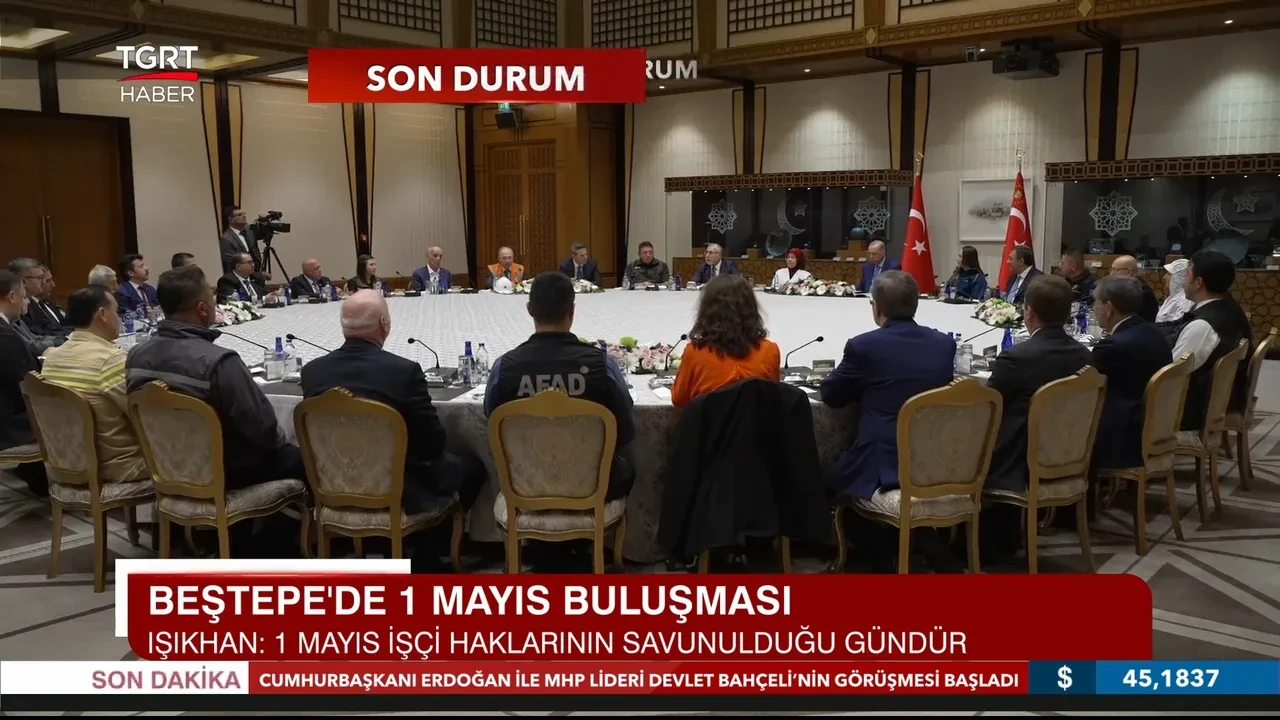 Cumhurbaşkanı Erdoğan'dan Beştepe'de 1 Mayıs zirvesi: "Ülkeyi vatan kılan işçinin emeğidir"