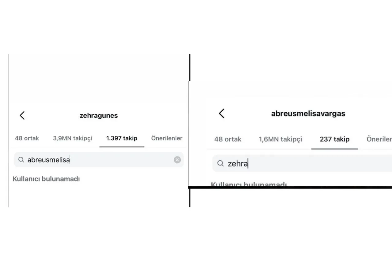 Zehra Güneş ile Melissa Vargas dostluğu bitti! Birbirlerini sildiler