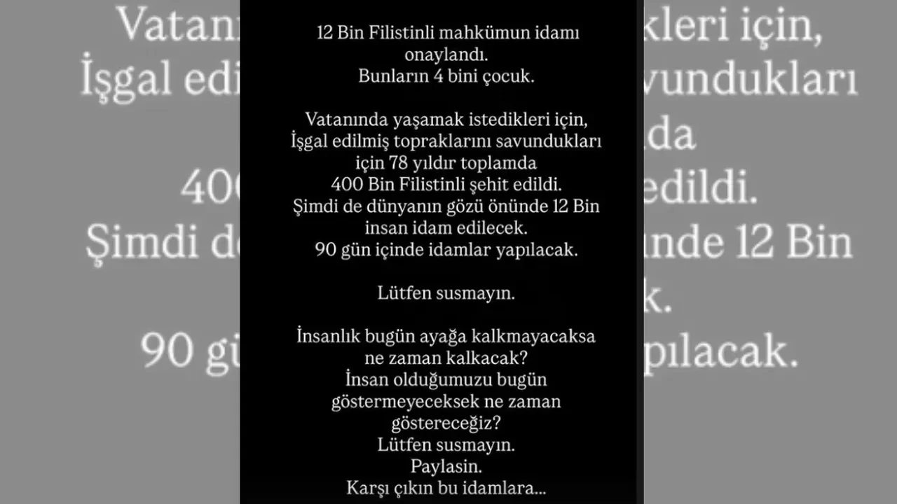 Erdem Şanlı’dan dikkat çeken tepki! Filistinlilere yönelik idam kararına karşı çıktı