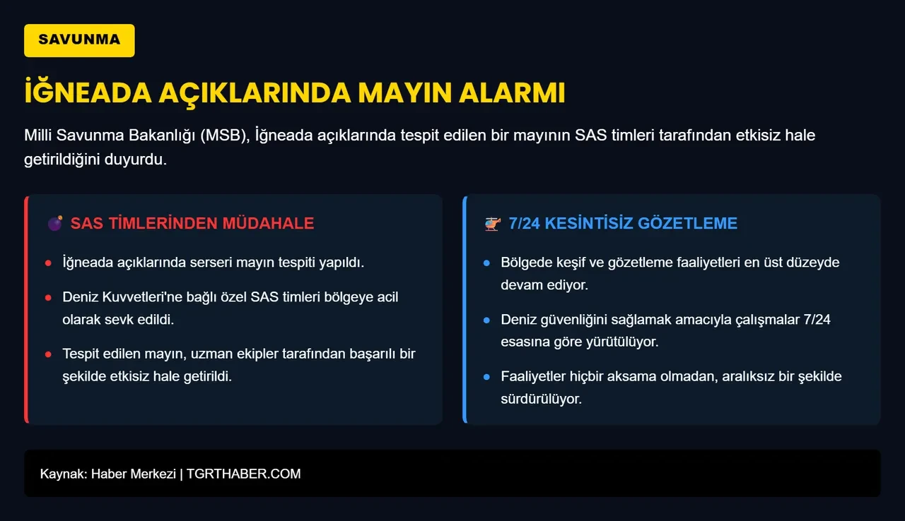 MSB duyurdu! İğneada açıklarında bir mayın imha edildi